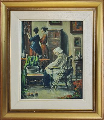 YORAM LUKOV - Technique: OIL ON CANVAS Size: 40X32 Date: 1974