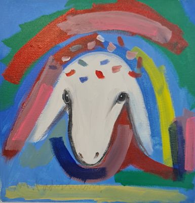 MENASHE KADISHMAN - Technique: ACRYLIC ON CANVAS Size: 30x30