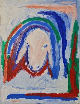 MENASHE KADISHMAN - Technique: ACRYLIC ON CANVAS Size: 90x70