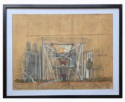 IGAL TUMARKIN - Technique: MIX MEDIA Size: 50X65 Date: 1980