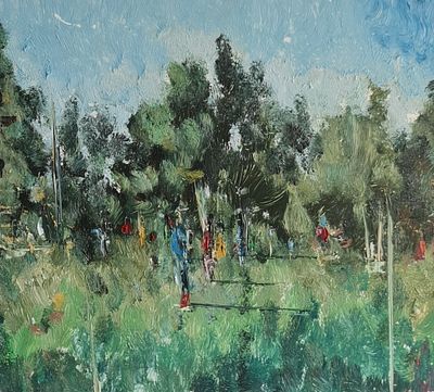 YARON COHEN - Technique: OIL ON WOOD Size: 34x28 Date: 2021