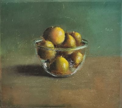 YARON COHEN - Technique: OIL ON MAZONITE Size: 38x42 Date: 2022