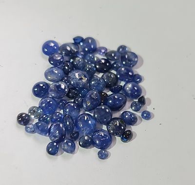 לוט אבני ספיר נחלים מלוטשות, 37.47 קראט, יפות, מגיעות בבריפקה עם תג מחיר של 10 $ 