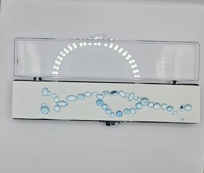 לוט 37 אבני בלו טופז מלוטשות סופר AAA+++, משקל 40 קראט, מגיעות בקופסת תצוגה עם תג 