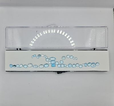 לוט 41 אבני בלו טופז מלוטשות סופר AAA+++, משקל 42 קראט, מגיעות בקופסת תצוגה עם תג 