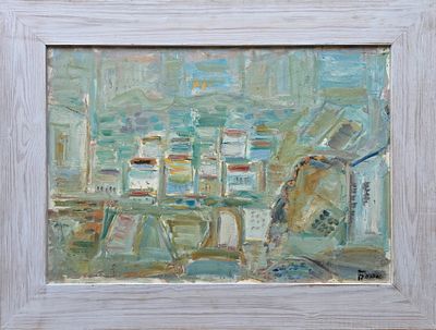 PINHAS ABRAMOVICH - Technique: OIL ON PAPER ATTACHED TO BOARD Size: 50x71