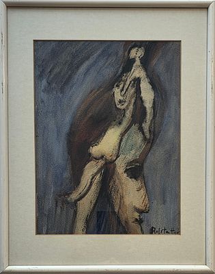 OSIAS HOFSTATTER - Technique: MIX MEDIA ON PAPER Size: 35x25