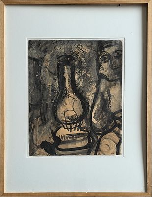 OSIAS HOFSTATTER - Technique: GOUACHE AND INK ON PAPER Size: 43x33 Date: 1958