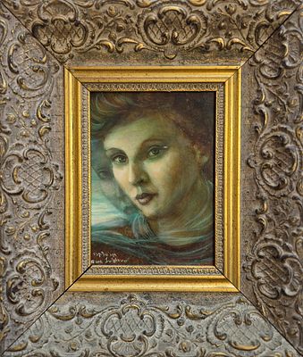 RINA SUTZKEVER - Technique: OIL ON MAZONITE Size: 16x11