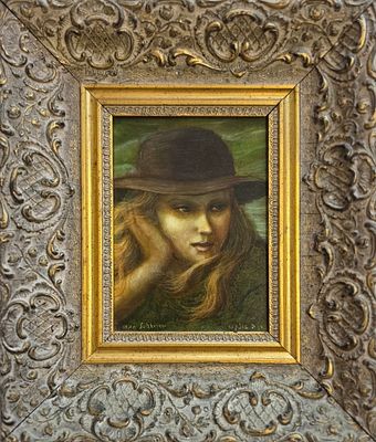 RINA SUTZKEVER - Technique: OIL ON MAZONITE Size: 16x11