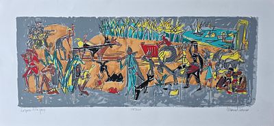 MARCEL JANCO - Technique: LITHO SIGNED BY HAND, NUMBERD 145\200 Size: 35X75