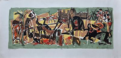 MARCEL JANCO - Technique: LITHO SIGNED BY HAND, NUMBERD 78\150 Size: 50X105