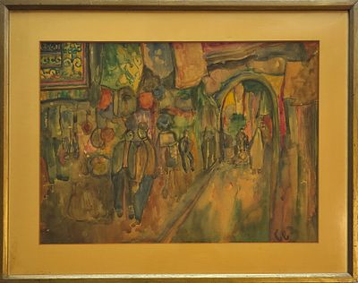 ZEMACH SHAT - Technique: GOUACHE ON PAPER Size: 34x47