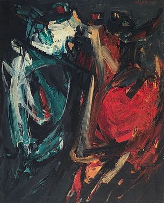 MEIR STEINGOLD - Technique: OIL ON CANVAS Size: 92X66