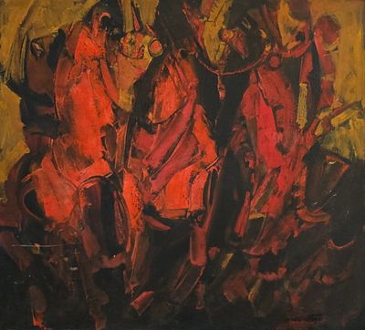 MEIR STEINGOLD - Technique: OIL ON CANVAS Size: 89X80