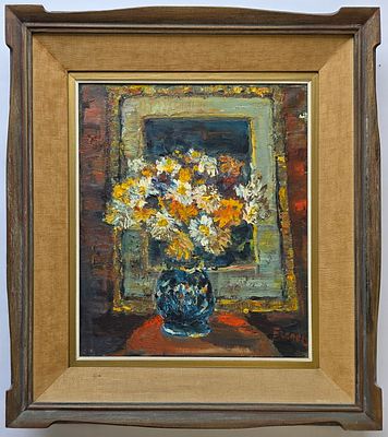 ITZHAK FRENKEL FRENEL - Technique: OIL ON CANVAS Size: 56X46