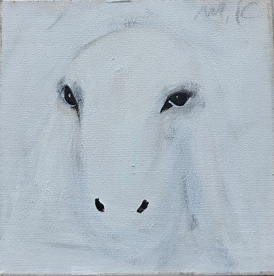 MENASHE KADISHMAN - Technique: ACRYLIC ON CANVAS Size: 20x20