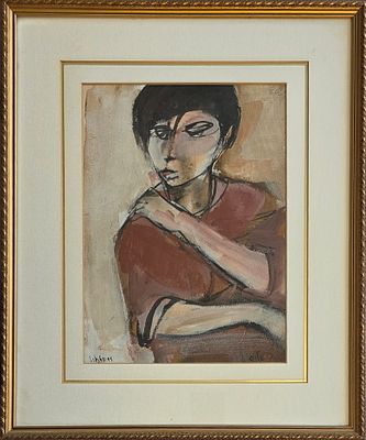 RUTH SCHLOSS - Technique: GOUACHE AND ACRYLIC ON PAPER Size: 34x25