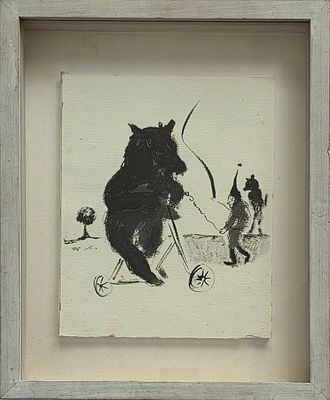 RAANAN LEVY - Technique: INK ON PAPER Size: 28x22 Date: 1976