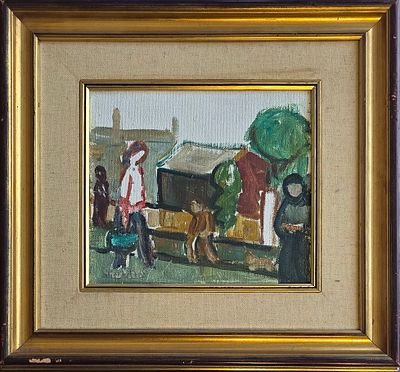 AHARON GILADI - Technique: OIL ON ARTIST BOARD Size: 24X27