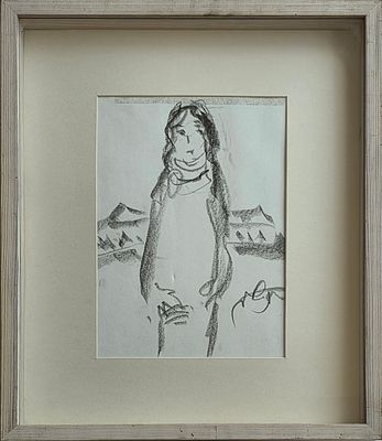 MOSHE BERNSHTEIN - Technique: CHARCOAL Size: 32x22