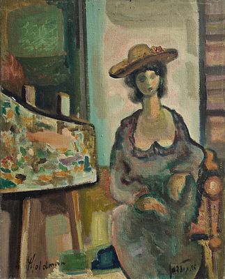 ALBERT GOLDMAN - Technique: OIL ON CANVAS Size: 50X40