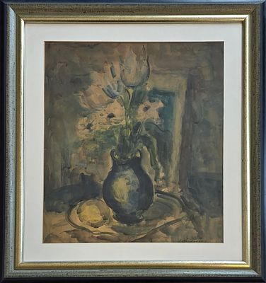 SHMURL OVADIAHU - Technique: WATERCOLOR Size: 53x45