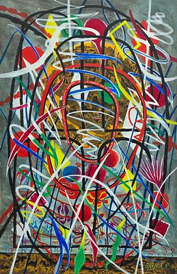 SCHRAGA ALONI - Technique: OIL ON ARTIST BOARD Size: 50X32 Date: 1979