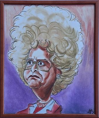 OR WEIZMANN - Technique: CARICATURE Size: 42X33