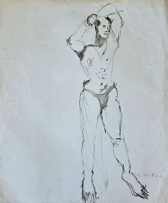 ESTHER PERETZ ARAD - Technique: CHARCOAL Size:68X50