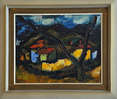 BLANKA TAUBER - Technique: OIL ON WOOD Size: 45X55 Date: 1960