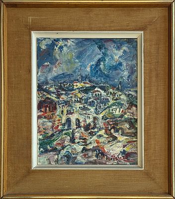 CHAYA SCHWARTZ - Technique: OIL ON ARTIST BOARD Size: 35X27