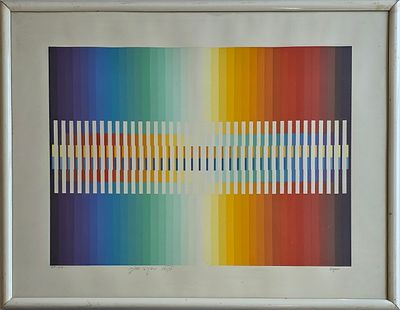 YAACOV AGAM - Technique: LITHO A.P NUMBERED 1\18 SIGNED BY HAND Size: 70x88