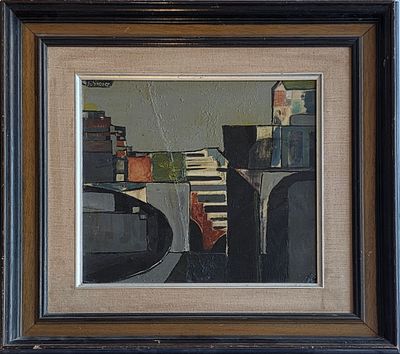 DAVID SHNEOR - Technique: OIL ON WOOD Size: 35X37