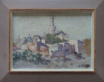 SIGNED BERNSHTEIN - Technique: OIL ON ARTIST BOARD Size: 20x27