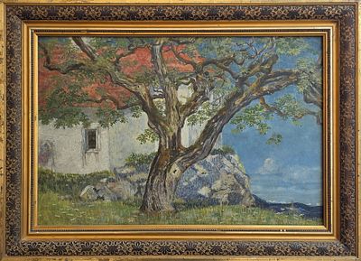 YAACOV NUSBAUM - Technique: OIL ON MAZONITE Size: 40x60