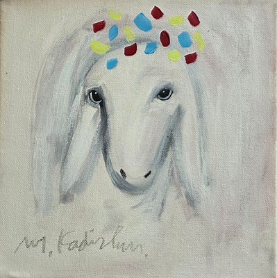 MENASHE KADISHMAN - Technique: ACRYLIC ON CANVAS Size: 25X25
