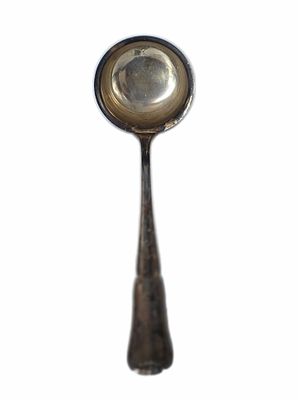 מצקת כסף גדולה וחתומה 800, משקל 239 גרם, אורך 33