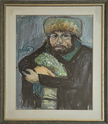 MOSHE BERNSHTEIN - Technique: GOUACHE Size: 76x56