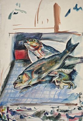 ISIDOR ASHHEIM - Technique: GOUACHE Size: 55x39