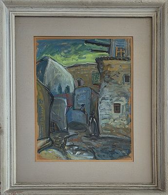 YAACOV EISERNSCHER - Technique: GOUACHE Size: 48X34 Date: 1947
