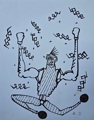 BAZOUKA JOE - Technique: MARKER\INK Size: 38x30