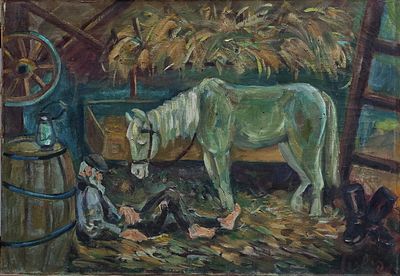 MOSHE FISHZON - Technique: OIL ON CANVAS Size: 50x71