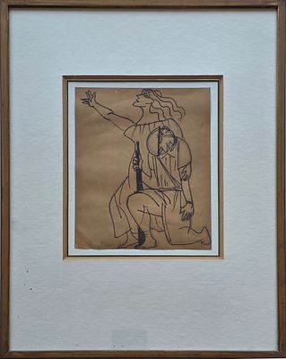 מרסל ינקו - טכניקה: רישום דיו על נייר מידות: 20X16