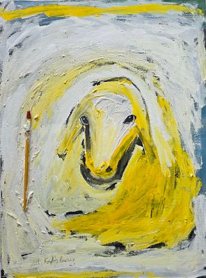 מנשה קדישמן - טכניקה: אקריליק וקולאז' על בד מידות: 80X60