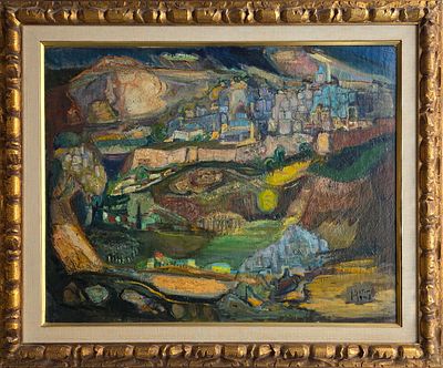 מרדכי לבנון - 
* מקור: גלריה ספראי. עבודה מוקדמת ימדהימה ביופיה ואיכותה משנת הקמת 