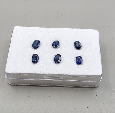 לוט 6 אבני ספיר ציילוני מלוטשות סופר AAAּ+++, משקל 4 קראט, ברמה גבוהה ביותר, מגיעות 