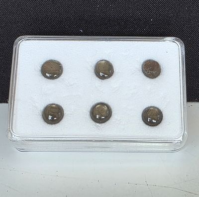 לוט 6 אבני ספיר סטאר סרי לנקה מלוטשות, משקל 9.58 קראט, מגיעות בקופסת תצוגה עם תג 