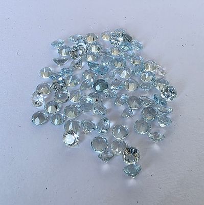 לוט אבני בלו טופז מלוטשות סופר AAAּ+++, משקל 73 קראט, מגיעות בבריפקה עם תג מחיר של 