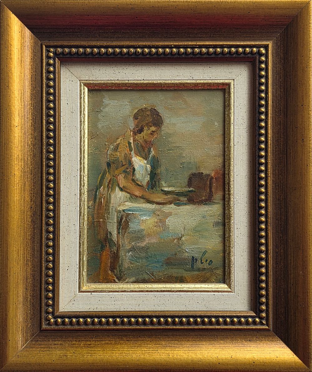HAIM SITTON - Technique: OIL ON WOOD 
Size: 16x11